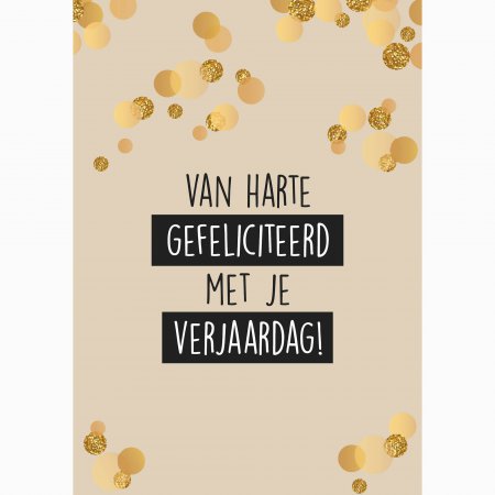 Verjaardag Confetti Gold