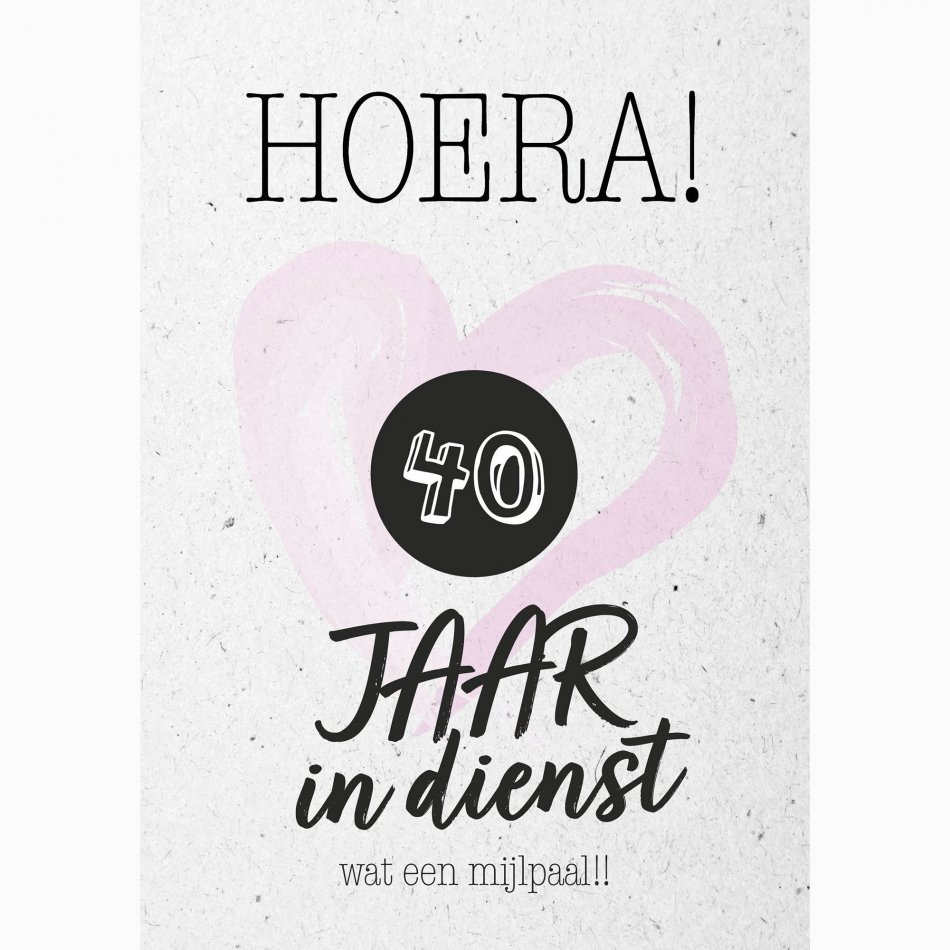 Collega Hoera 40 jaar in dienst