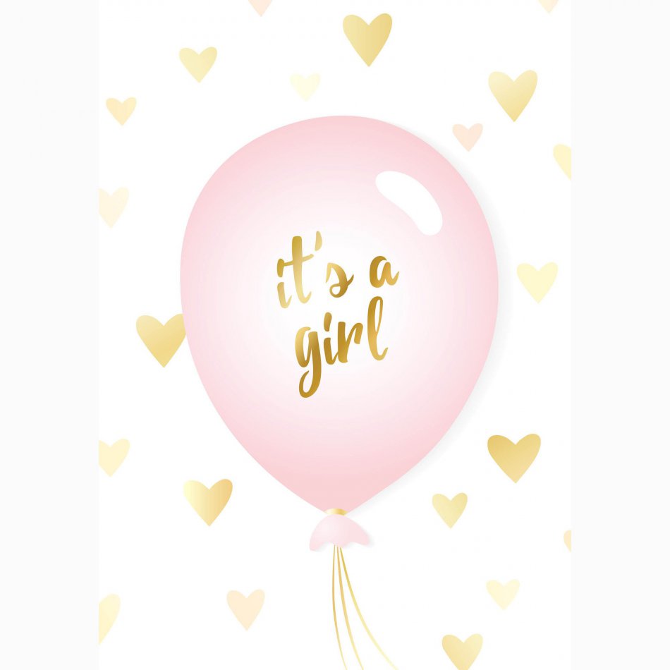Geboorte Its a girl balloon