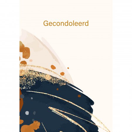 Kaart Condoleance Gold Sparkle