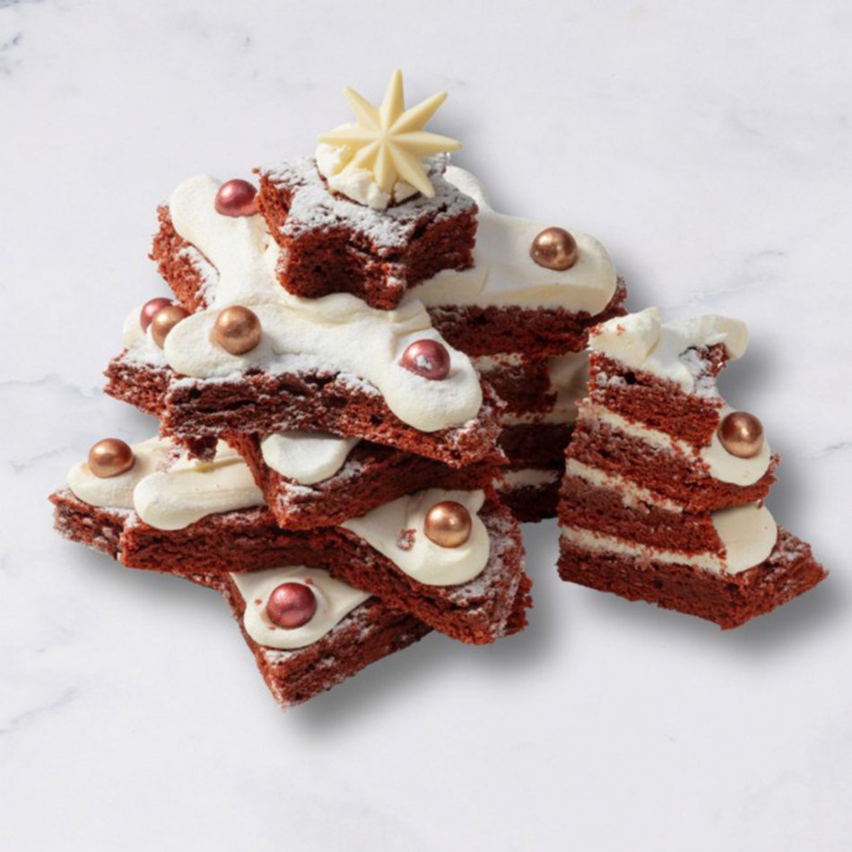 Red Velvet Kerstboomtaart