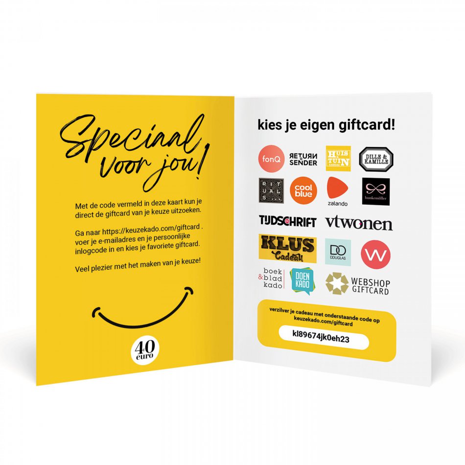 Kies je Giftcard 40 euro